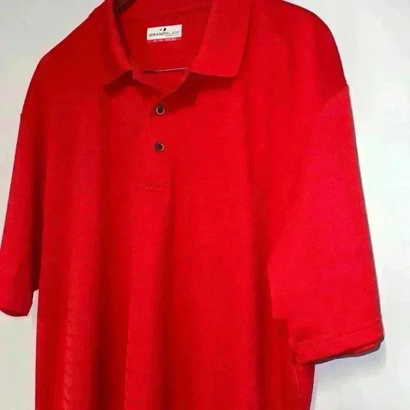 Grand Slam Men’s Polo Shirt Red XXL Performance - Picture 6 of 8